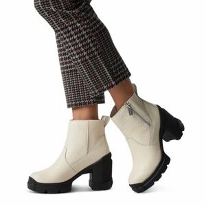 Sorel White Waterproof X Caribou X Chelsea Ankle Booties